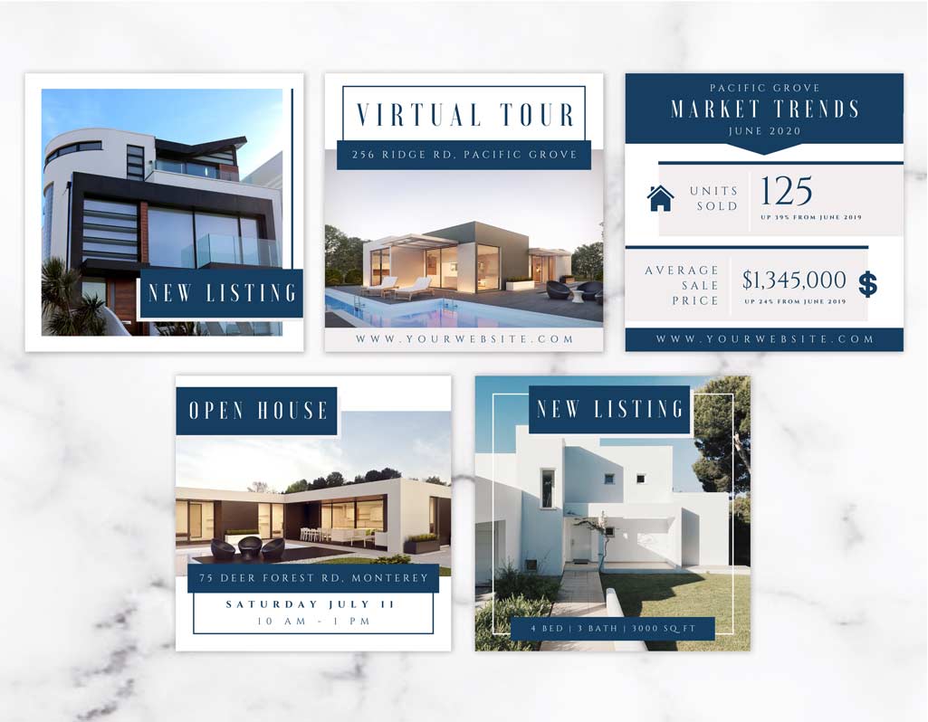 Instagram Post Templates for Canva – Modern Real Estate