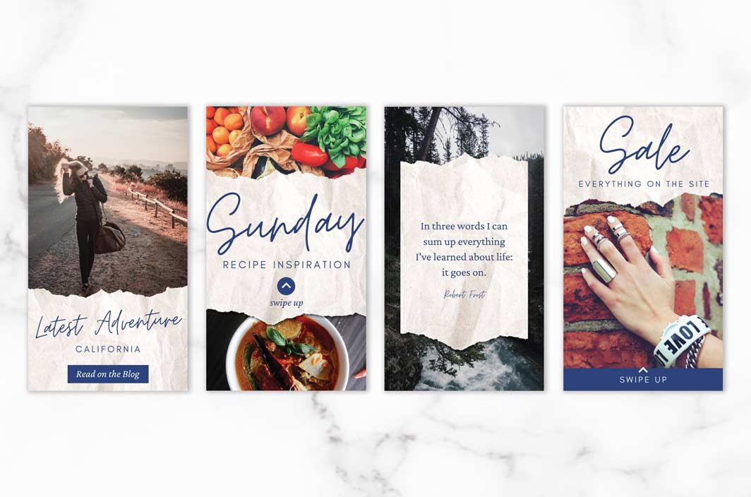 Instagram Story Templates for Canva – Torn Paper