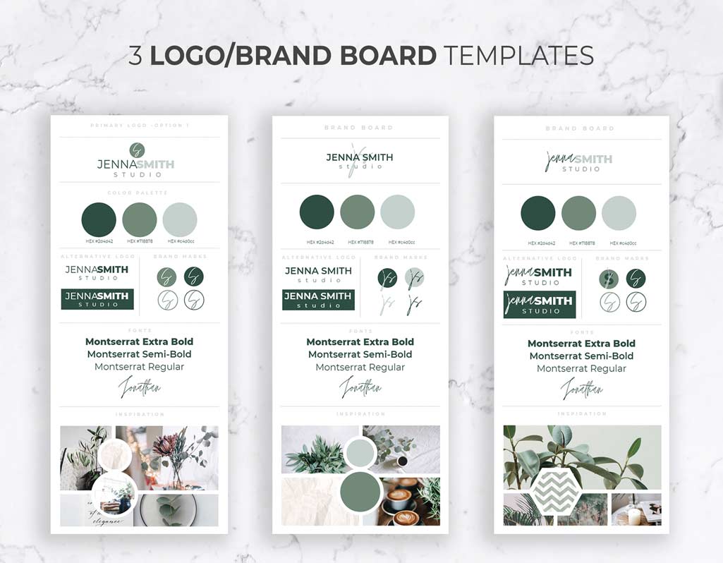 Brand Board Templates & Logos for Canva – Eucalyptus