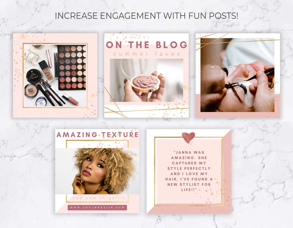Instagram Post Templates for Canva – Beauty Edition