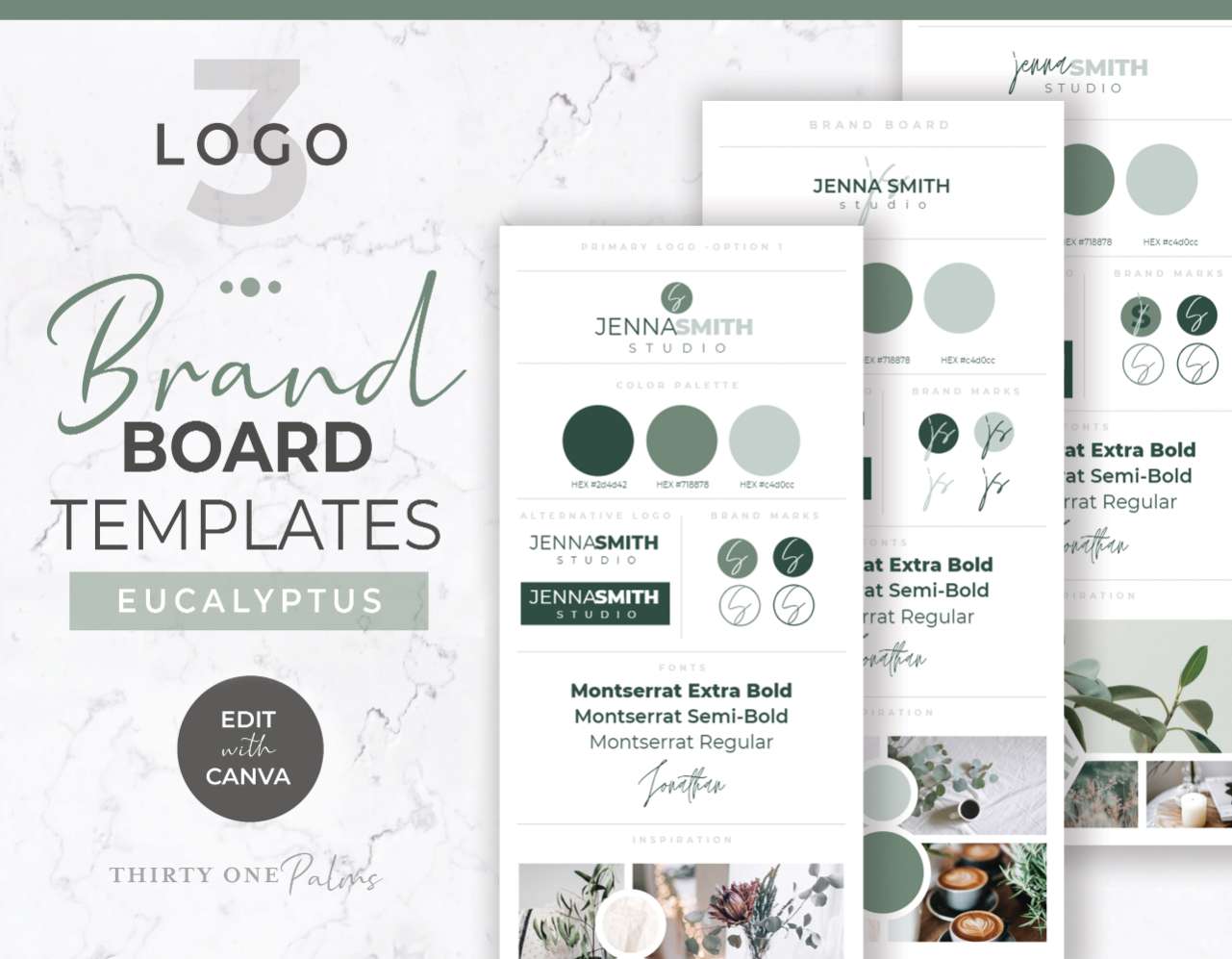 Brand Board Templates & Logos for Canva – Eucalyptus