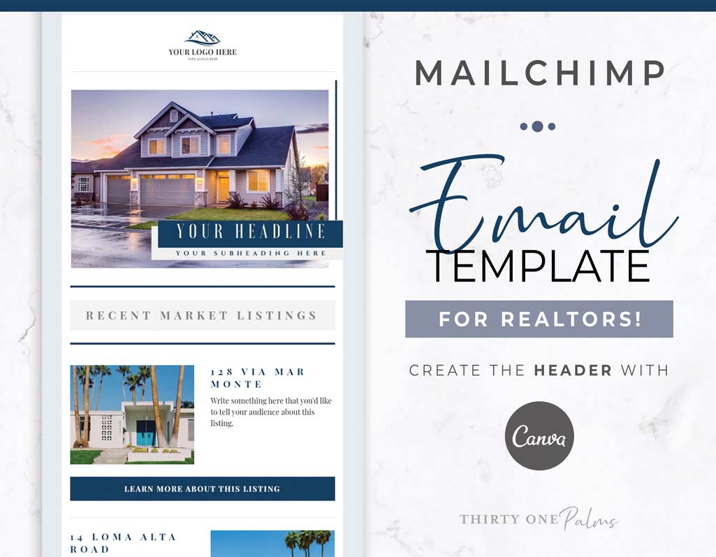 Real Estate Mailchimp + Canva Email Template – Canva