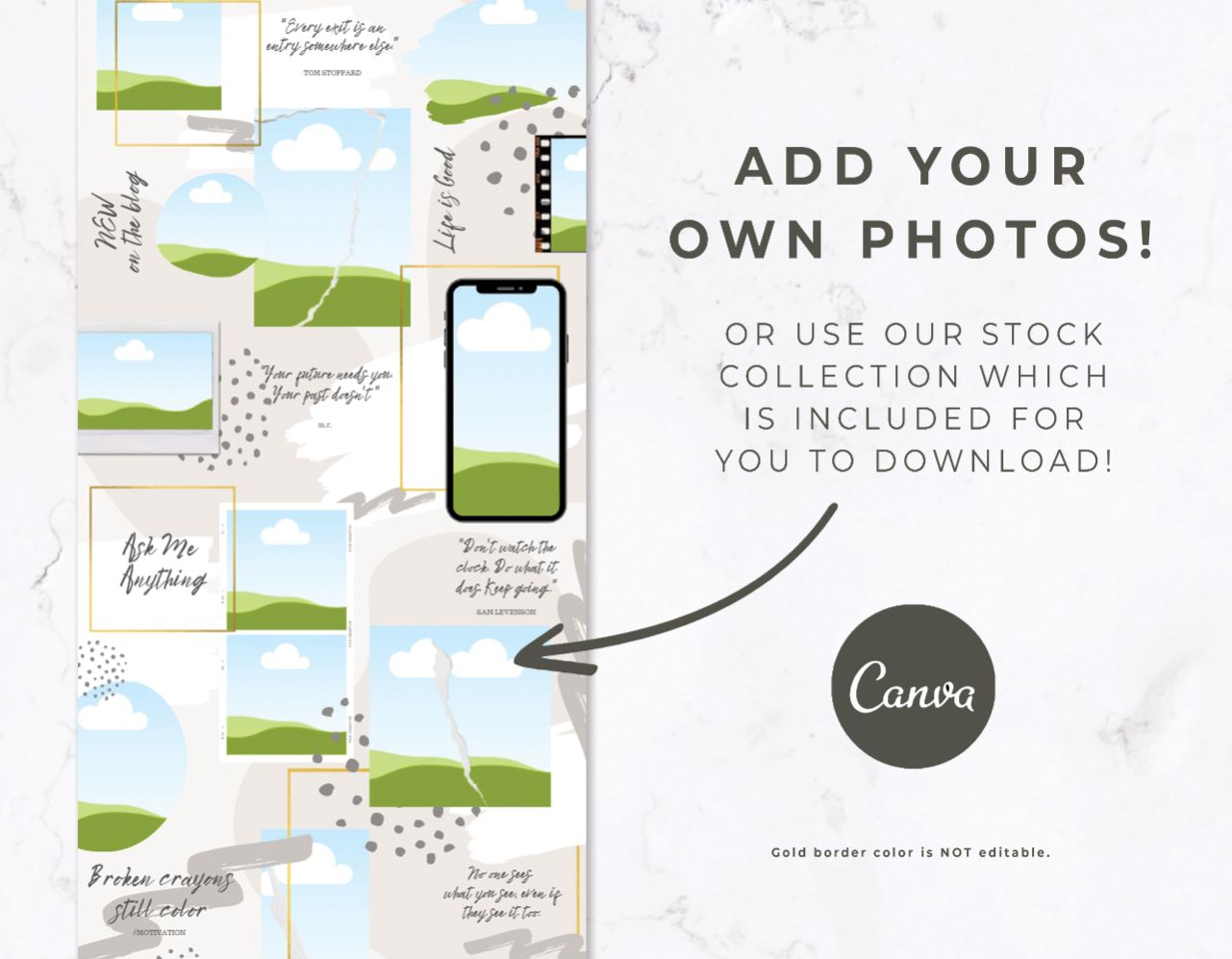Instagram Puzzle Templates for Canva - Brown & Beige