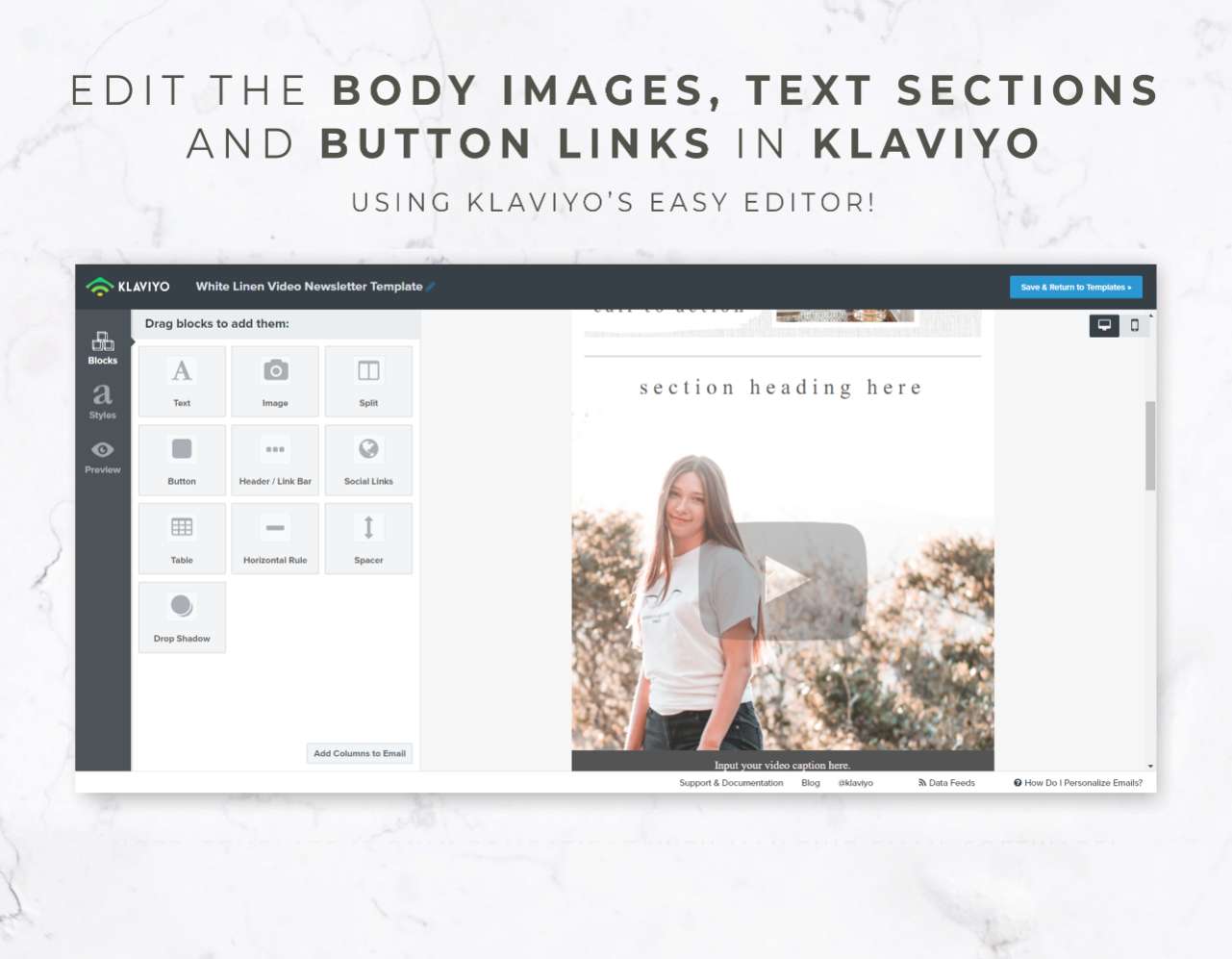 Video Newsletter for Canva & Klaviyo – White Linen