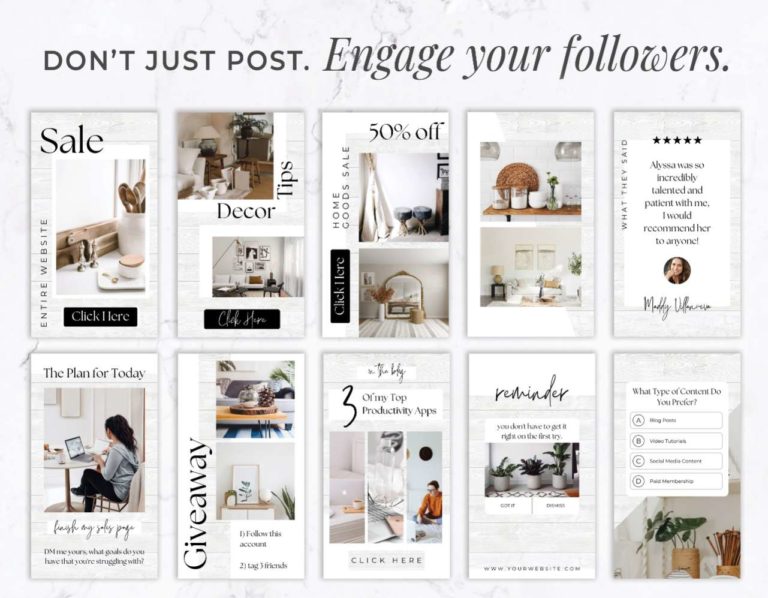 Instagram Story Templates Rustic Modern - Canva Template
