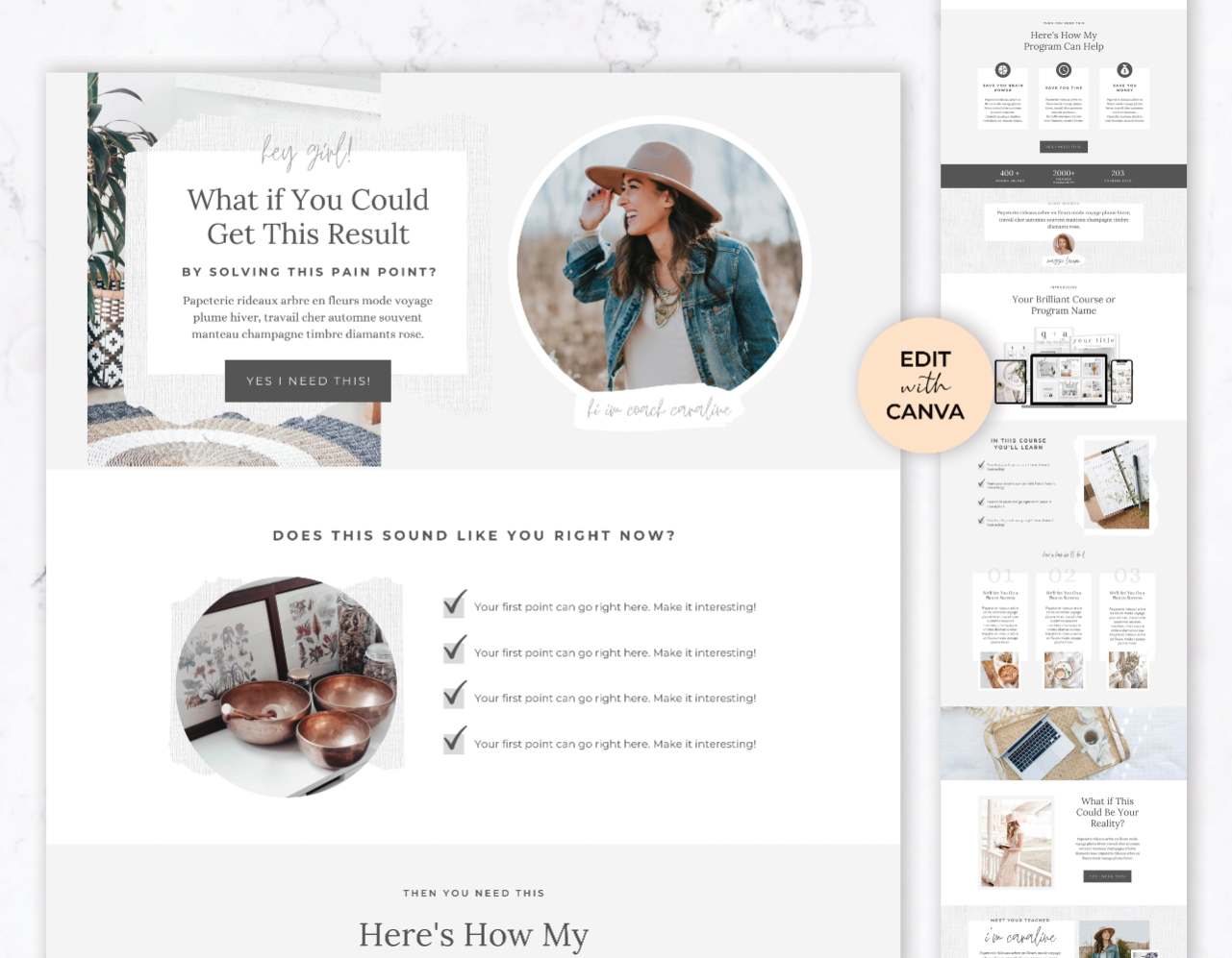 Sales Page Template Canva