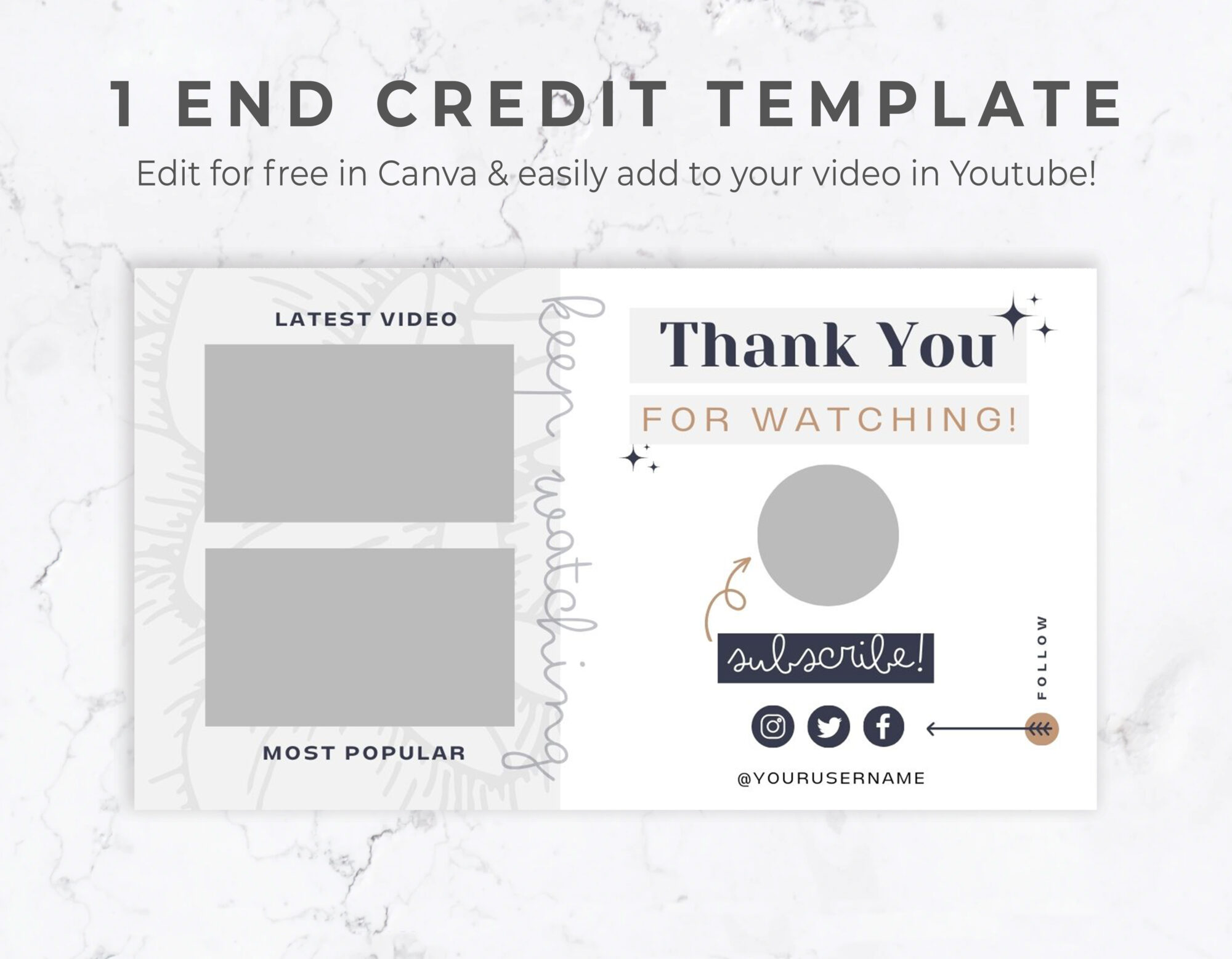 YouTube Channel Kit for Canva - Desert Blue