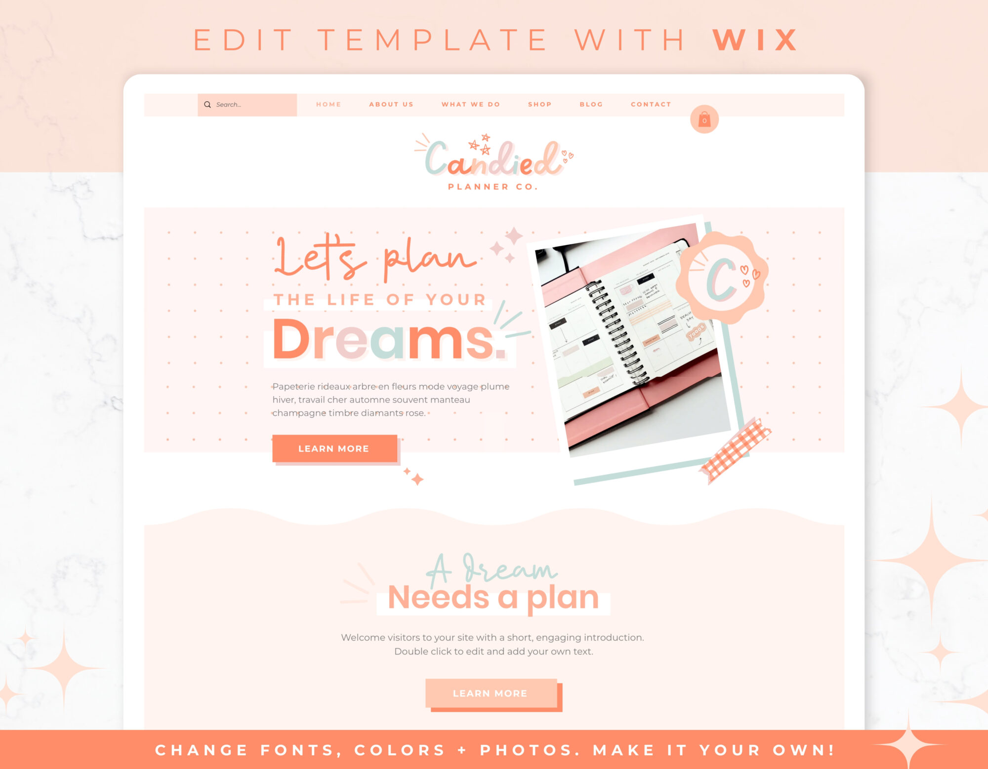 Wix Website Template – Candied
