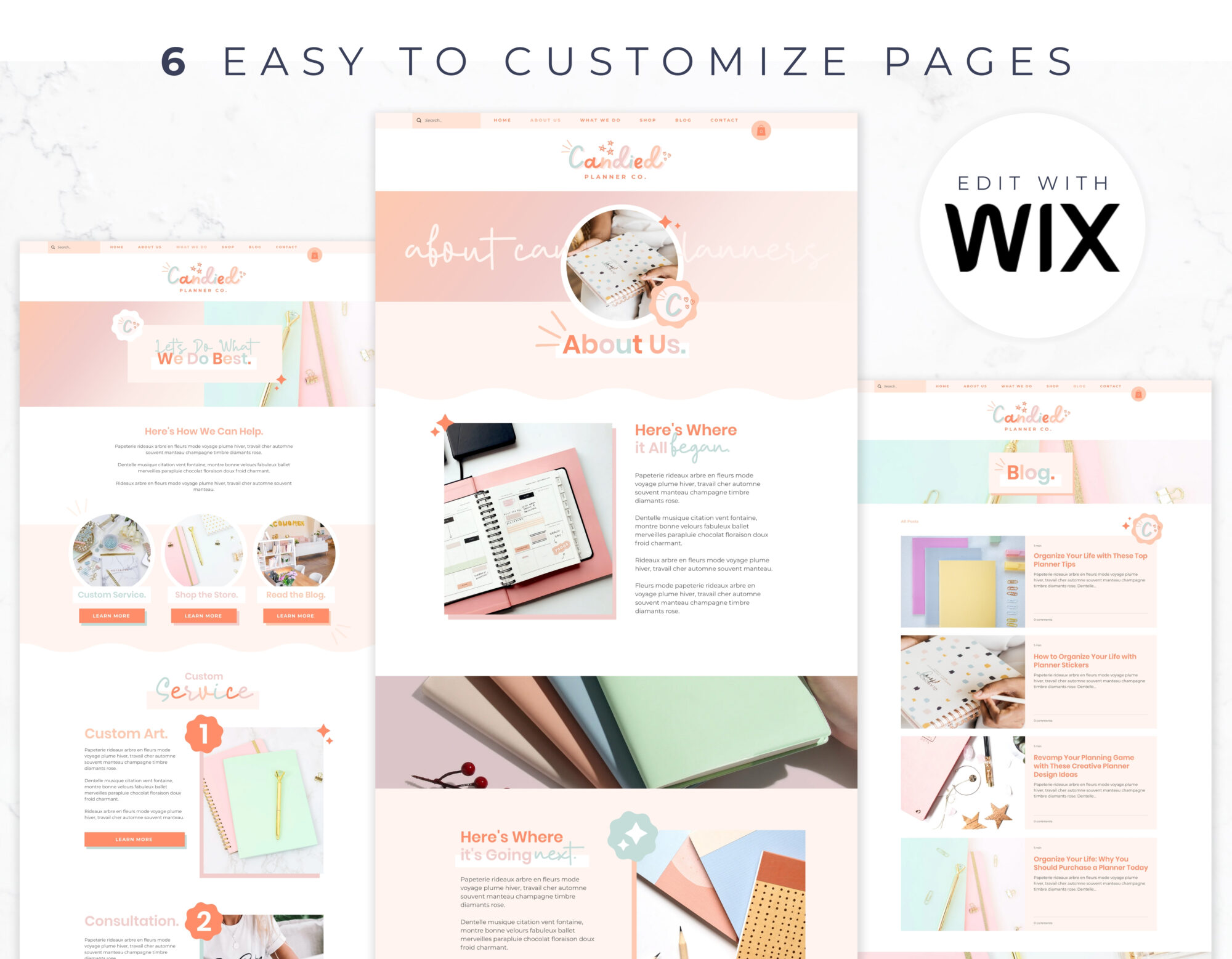 Wix Website Template – Candied