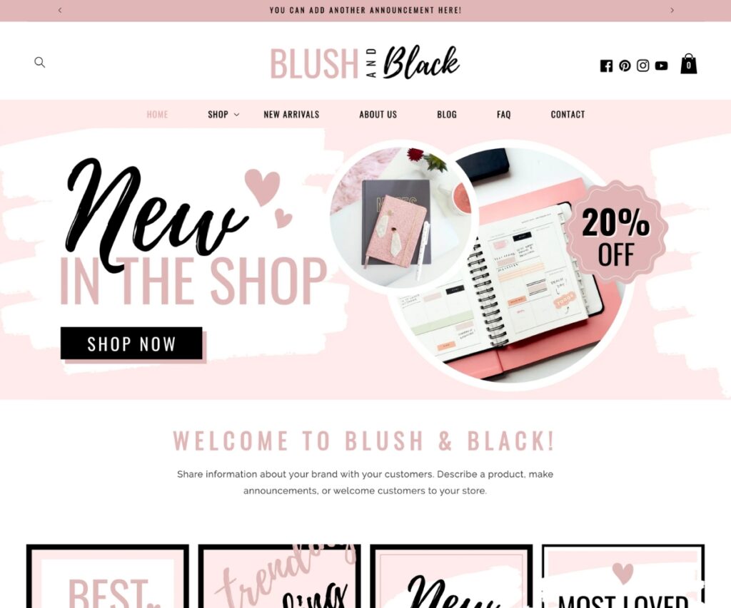 Shopify Theme Blush & Black