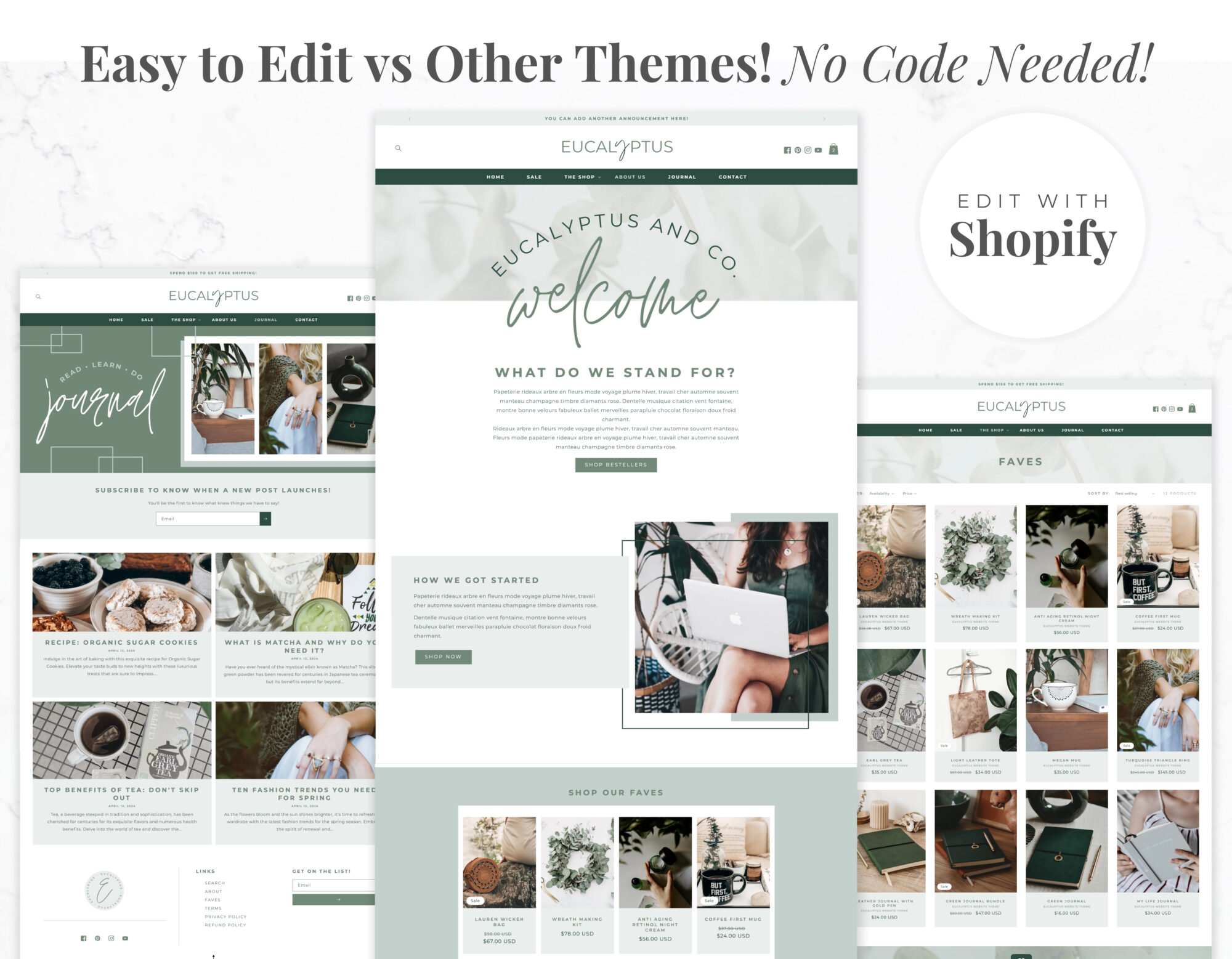 Shopify Website Theme – Eucalyptus