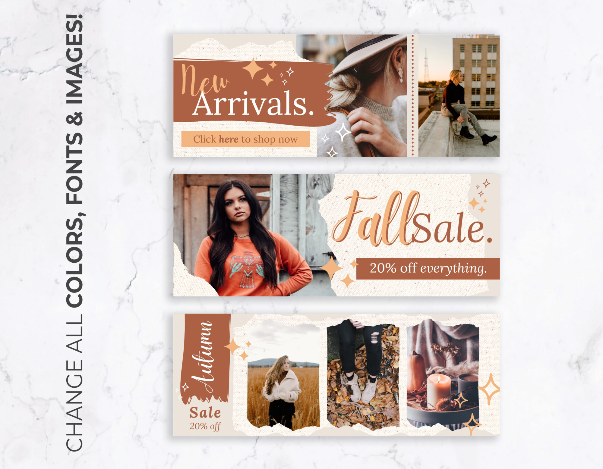Website Banner Templates for Canva – Fall Edition