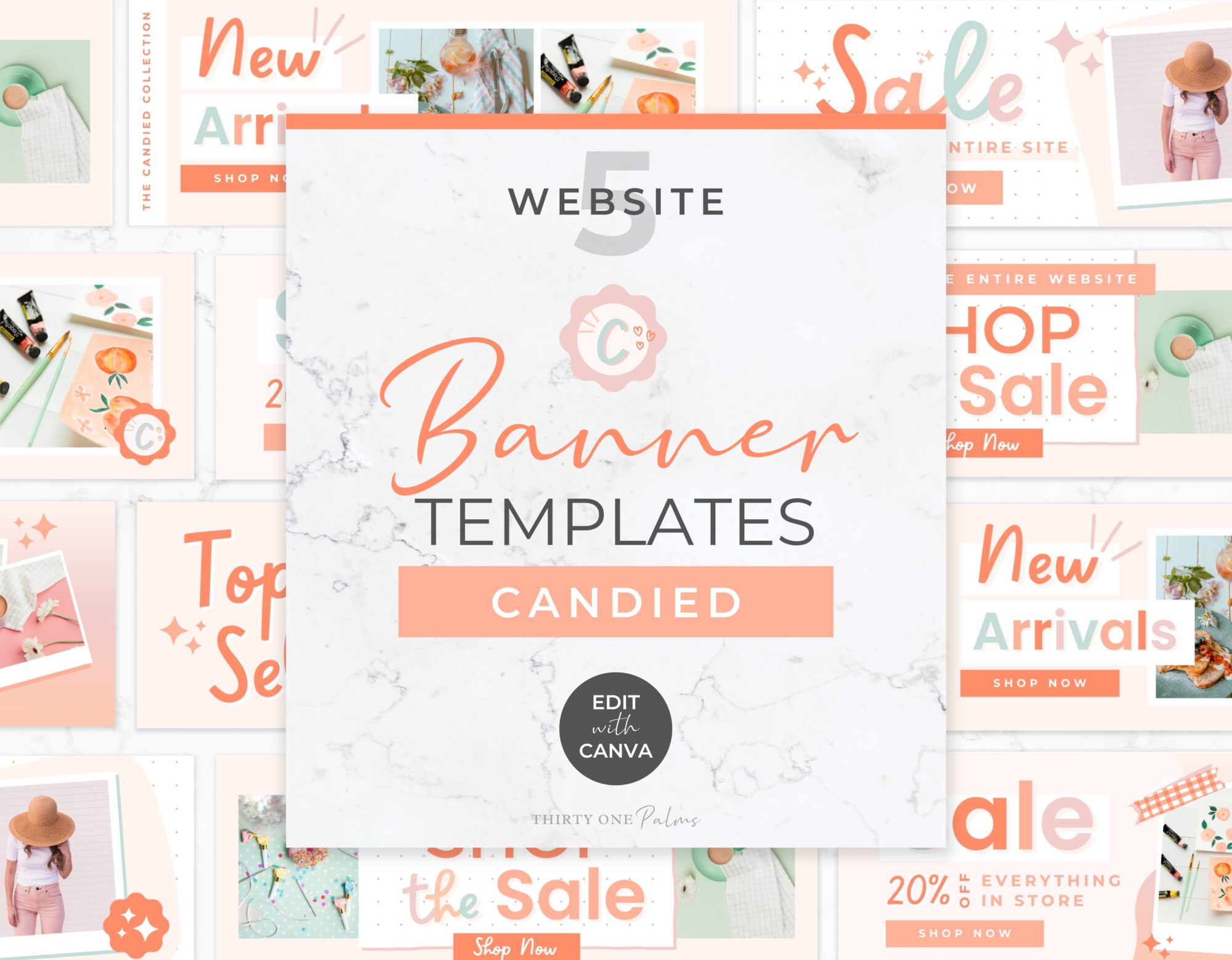 Website Banner Templates for Canva – Candied