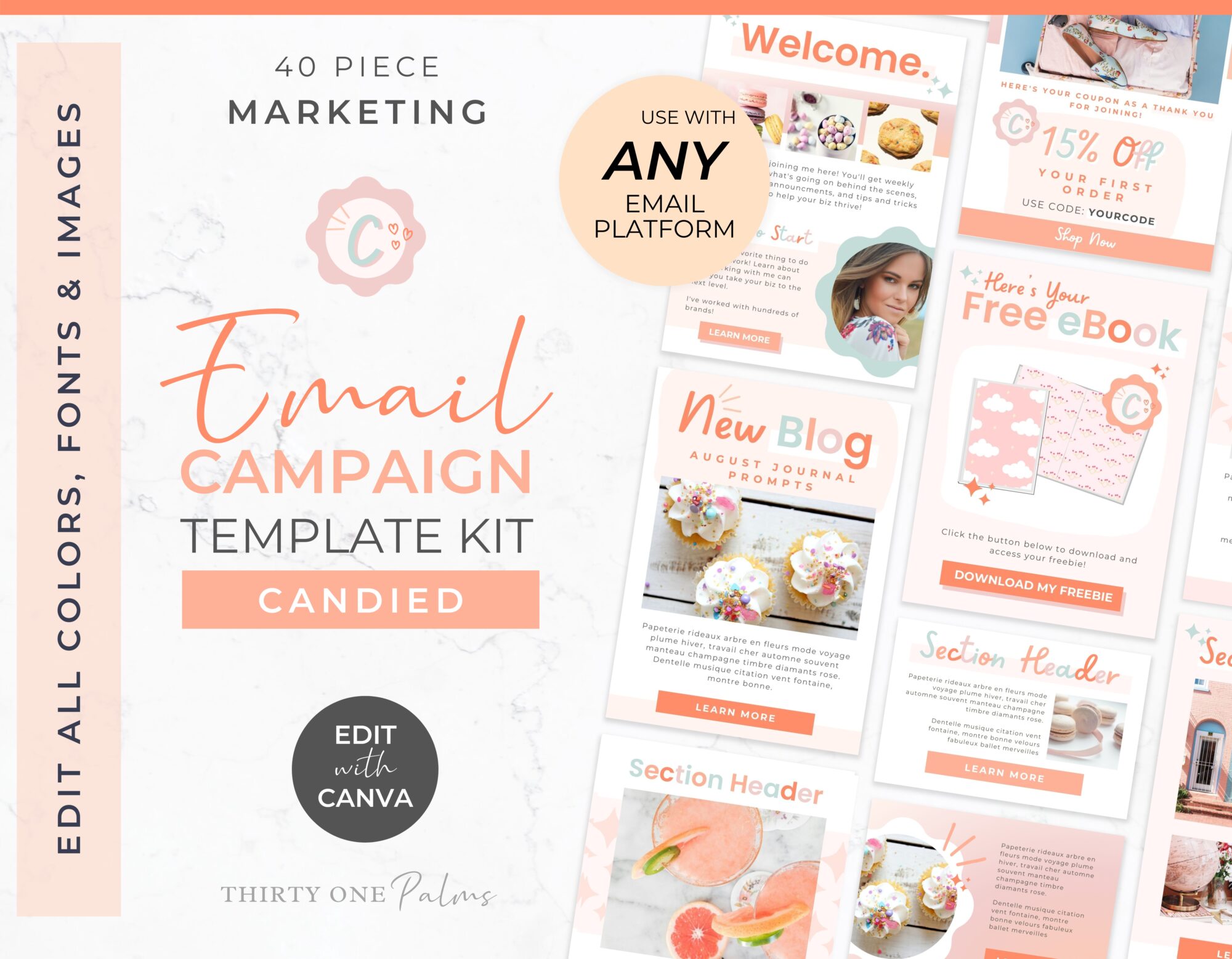 Email Marketing Campaign Template Kit – Candied